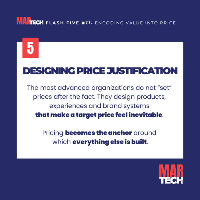 Flash Five guide on encoding value into pricing strategy in 5 flashcards